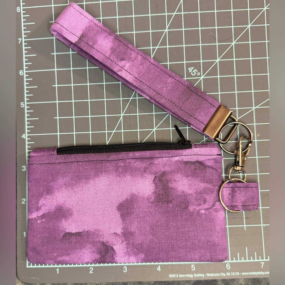 Purple Coin Purse Wristlet